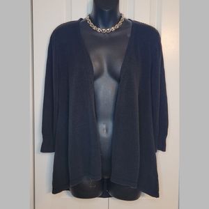 Cable & Gauge Open Knit Cardigan Sweater Size M